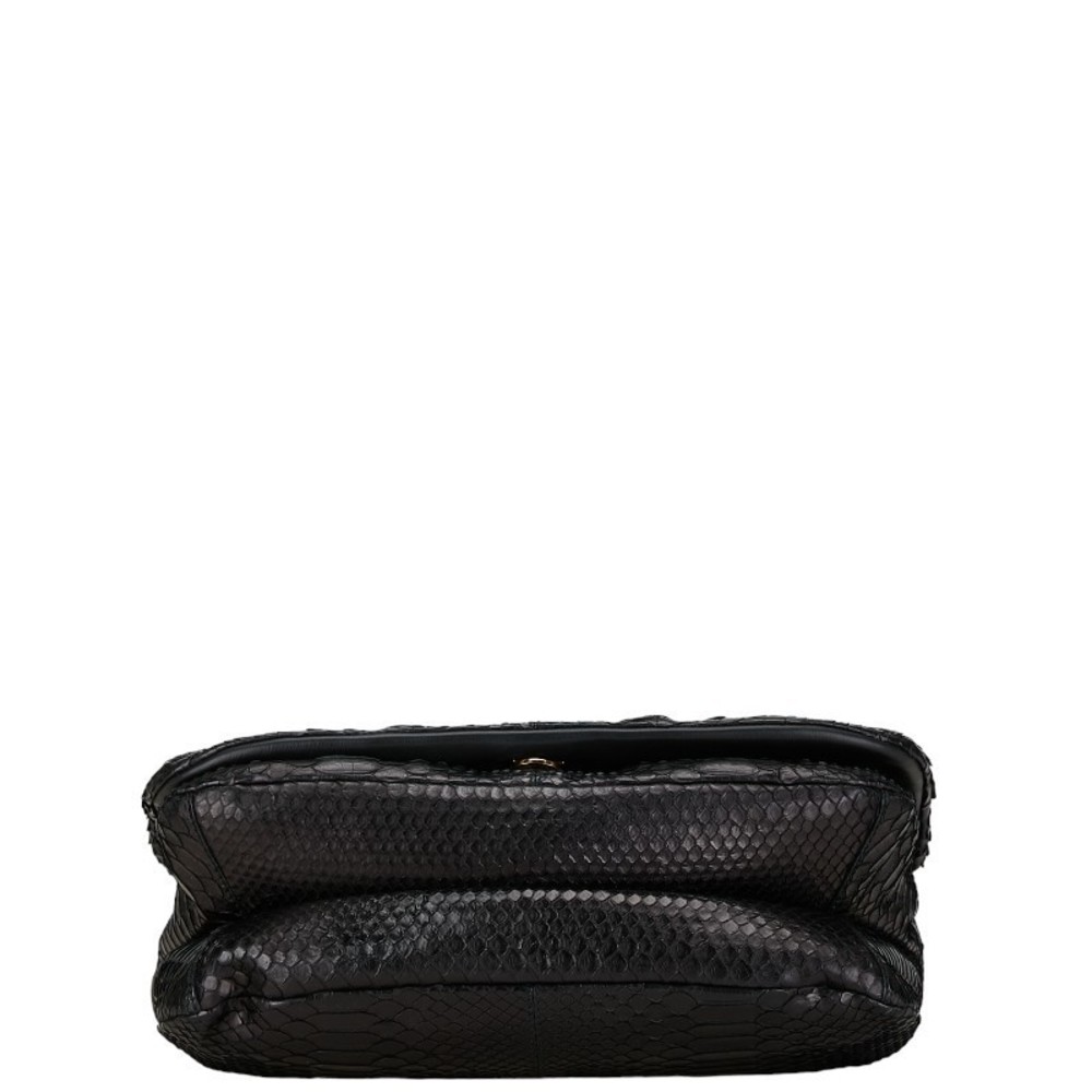 Salvatore Ferragamo Python Logo Handbag Leather B… - image 4